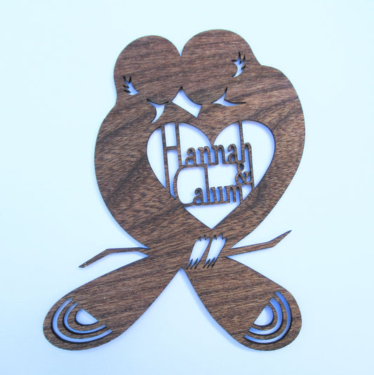 Wedding Gift - Personalised Turtle Doves