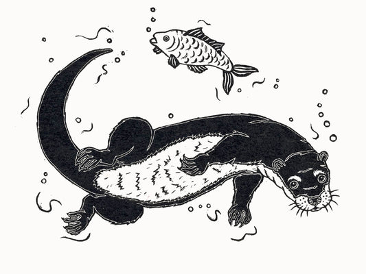 Otters in my Art