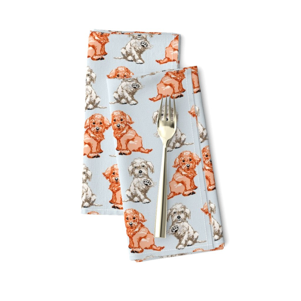 Adorable Maltipoo Dog Fabric