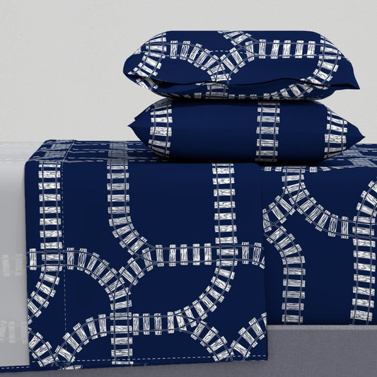 Train Tracks in Blue