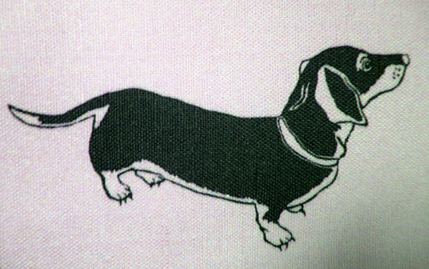 Dachshunds Linocut Fabric and Wallpaper