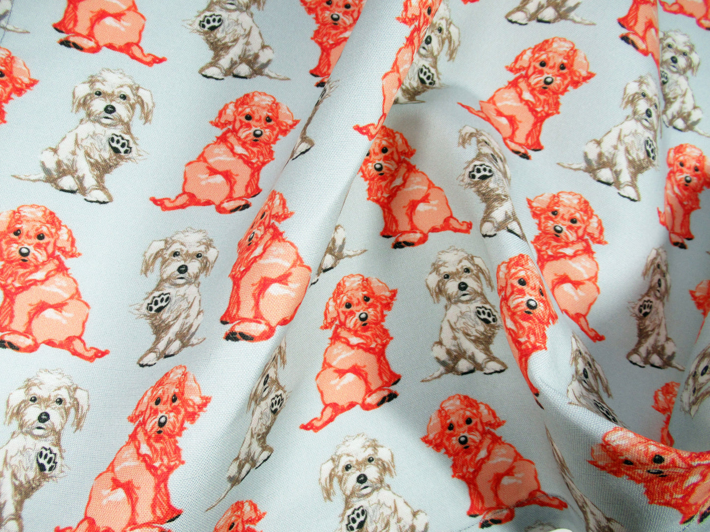 Adorable Maltipoo Dog Fabric