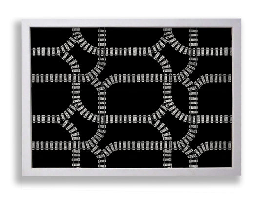 Framed Train Tracks Statement Print