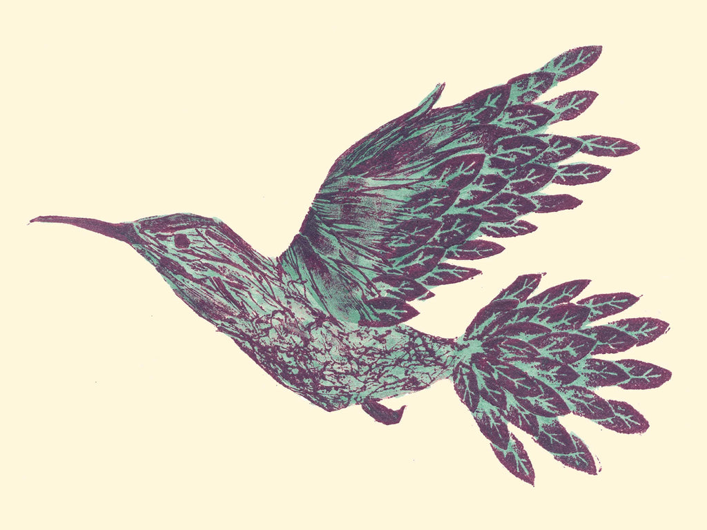 Hummingbird Collograph