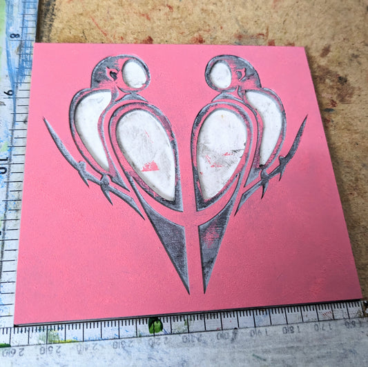 Rubber Laser Cut Dove Design