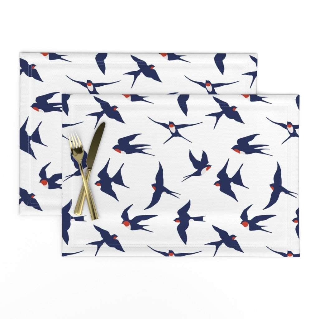 Minimalist Flying Swallows