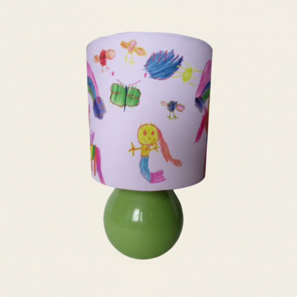 Lamp centred on square cream background