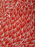 Feather Fabric in Red
