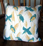 Kingfisher in Reeds Fabric