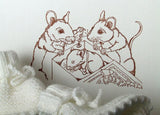 Mouse Family Handmade Print