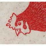 Hen Print Head down, tail up