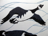 Canadian Geese Linocut Print