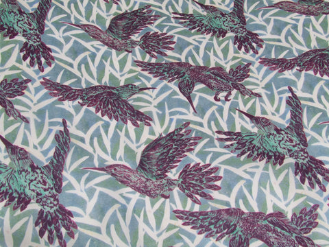 Purple Hummingbird Fabric