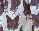 Brown Hens Fabric