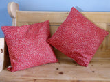 Feather Fabric in Red