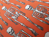Orange Skeleton Fabric and Paper