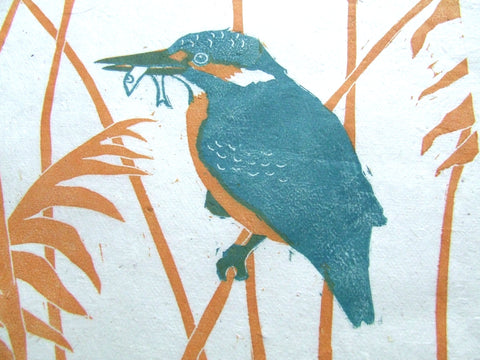 Kingfisher in Reeds Print