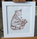 Mummy and Baby Bear Print