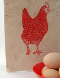 Hen Linocut Print