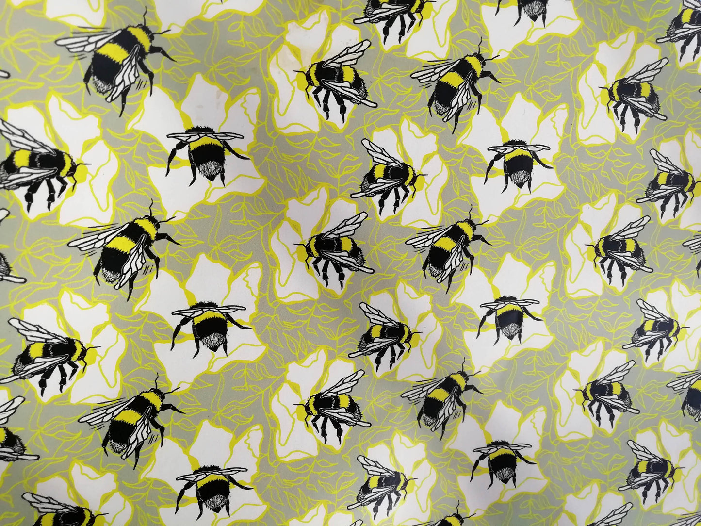 Bumble Bees with yellow details on grey