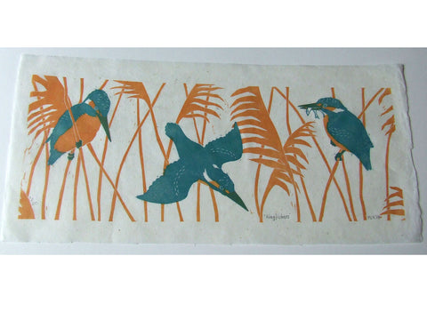 Kingfisher in Reeds Print