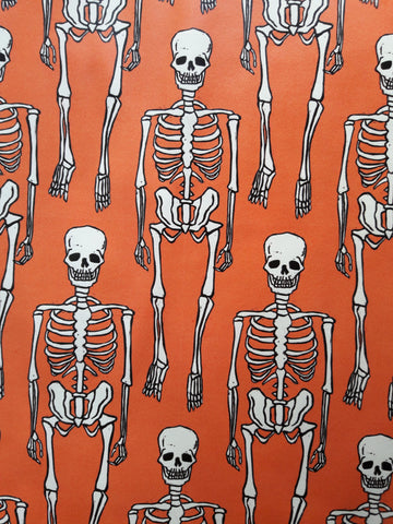 Orange Skeleton Fabric and Paper