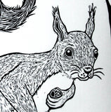 Squirrel Handmade Print